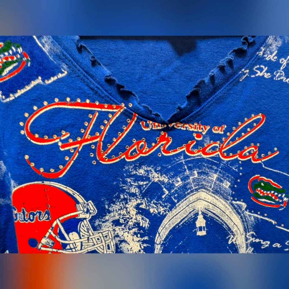 Studio Gem University Of Florida Gators Womens Top Size Large, 3/4 Sleeve